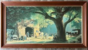 THE SMITHY Paul Detlefsen Art Print 29x53 Horse Blacksmith Farrier Barn Décor | eBay