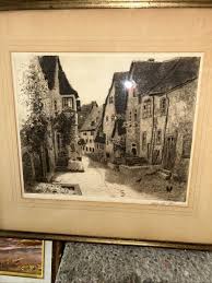 M. HÖNEMANN Signed Original Etching Title Winpfen, Germany ...
