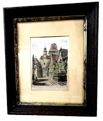 Rothenburg Ernst Geissendorfer Colored Etching Print, Signed ...