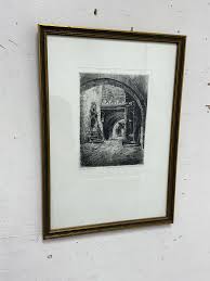 Circa 1920 Paul Geissler "Rothenberg" Etching, Signed | Chairish