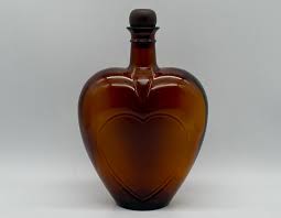 Heart Shaped Brown Glass Bottle With Stopper, Paul Masson Wine Sherry Liquor Bottle, Vintage Mid-century 1940s to 70s, No Damage, Valentine - Etsy Canada