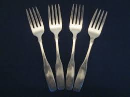 SET 4 SALAD FORKS! Vintage ONEIDA COMMUNITY stainless: PAUL ...