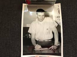 Vintage #20 PHOTO Bowling Alley Man EMPLOYEE Behind Counter ...