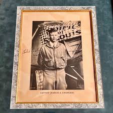 CHARLES LINDBERGH * JSA * Autograph SPIRIT OF ST. LOUIS ...
