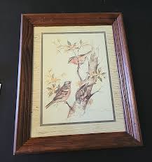 Paul Whitney Hunter - Nature 3 Birds Art Print Wood Frame Pencil Signed 13 X 16 | eBay