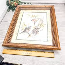 Impresión de pintura de pájaro vintage de Paul Whitney Hunter en marco de madera - Etsy España