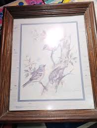 Vintage Framed Print Wall Art 'Birds In a Tree' Signed Paul Whitney Hunter | eBay