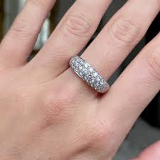 Vintage, 2000s pavé-set diamond band, 18ct white gold – Antique Ring Boutique : US store, all free of tariffs