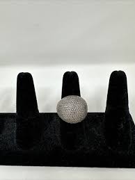 Diamond Ring Silver Size 9 | eBay