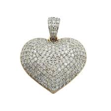 10k Gold Diamond Heart Pendant #19458 – DonChrono