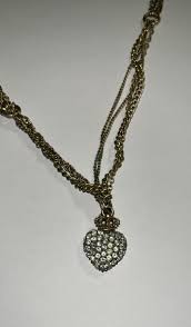 Vintage Y2K Juicy Couture Pave Heart Multi Strand Necklace ...