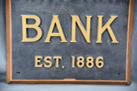 Sold at Auction: City National Bank Sign, Bronze Letters