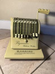 Vintage Paymaster Ribbon Writer Series 8000 With Key--great ...