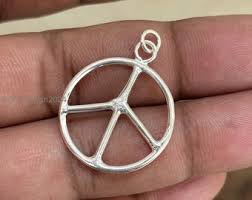 Handmade Sterling Silver Peace Sign Pendant Necklace: 60s Hippie Jewelry - Etsy