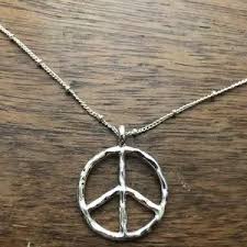 Kohl's | Jewelry | Silver Peace Sign Necklace | Poshmark
