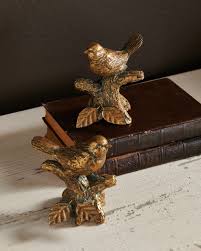 4" Antique Gold Bird on Branch Resin Figurine – The Grainery ...