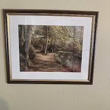 Framed Art: Woodsy Path by Creek, Print, 18" Tall, 22" Wide ...