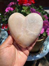 Sparkling Pink Amethyst Puffy Heart, Display Piece, Pink ...