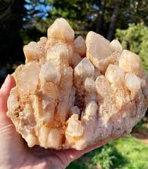 9.09 lbs Pineapple Quartz or Candle Quartz Crystal Cluster