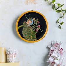 Buy Sabhyasha Hand-painted Pichwai Peacock Wall Plate Décor | Home Decor | Painting | Wall Decor | Plates for Wall Decoration Online at Low Prices in India - Amazon.in
