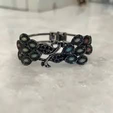 Jewelry | Antiqued Silver Peacock Bangle | Poshmark