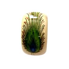 Peacock Feather Eye Bangle Bracelet Cream Resin Wide | eBay