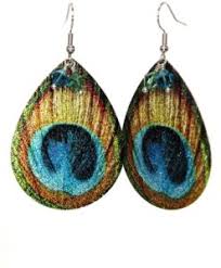 Peacock Feather Earrings – Robinette Designs