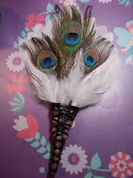 12" Smudge Feather Fan: Peacock, Goose, and Crystal Cleansing Wand - Etsy