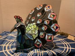 Stained-Glass Tiffany Style Peacock Lamp Vintage 2001 Light Bird | eBay