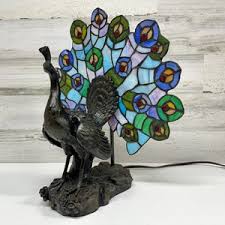 Stained Glass Lamp - Peacock Stained Glass Lamp - Decorative Lamp - Unique Lighting - Bird Lamp - Etsy India