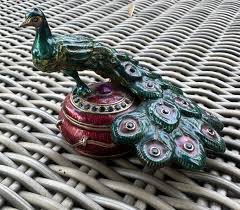 Katherine's Collection - Gorgeous Enamel Peacock Box W ...