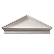 Fypon 50 in. x 20-1/4 in. x 3-1/8 in. Polyurethane Combination Peaked Cap Pediment CPCP50 - The Home Depot