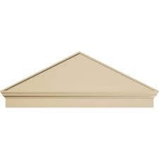 Ekena Millwork 52-in. W x 19-7/8-in. H x 2-3/4-in. P Segment Arch Sunburst Signature Urethane Combination Pediment, Primed Tan PEDSC052X200SEG01 - The Home Depot