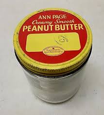 Vintage 1950s Glass Jar - ANN PAGE Creamy Smooth Peanut ...