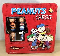 Peanuts Chess Set Hand Painted Sculpted Charlie Brown Snoopy ...