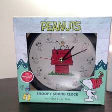 Peanuts | Wall Decor | Brand New In Box Peanuts Snoopy Sound Clock | Poshmark