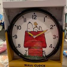 Snoopy Clock, Peanuts Clock, Charlie Brown Clock. Snoopy on House. New Wall Clock. - Etsy