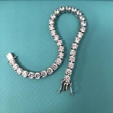 4.10CT Brilliant Cut Simulated Diamond Tennis Bracelet 14k ...