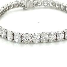 Lab Grown Diamond Tennis Bracelet F-G VS1-VS2 14K White Gold ...