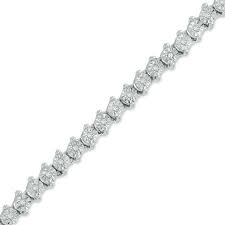1/4 CT. T.W. Diamond Tennis Bracelet in Sterling Silver ...