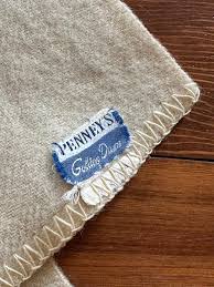 Vintage Hudson Bay Style Wool Blanket: JC Penney Cabin Decor ...