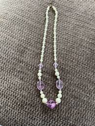 Vintage Costume Jewelry 24.5” Necklace Pink Lucite Pearls ...