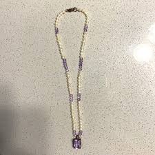 Jewelry | Cute Amethyst And Pearl Choker | Poshmark