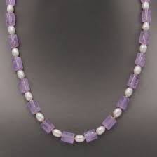 Faceted Amethyst Tube Necklace