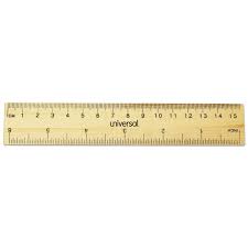 Flat Wood Ruler, Standard/Metric, 6" Long – Digital Dolphin Products.
