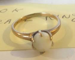 10k Yellow Gold Pearl Ladies Ring Size 6 - Etsy
