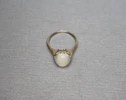 Antique Moonstone Ring / Antique Estate C1910 14K Gold ...