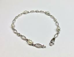 Women's 14k White Gold Bracelet with Pearls and Diamonds | eBay