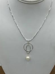 Silver and Pearl Pendant- New Beginnings! - Etsy