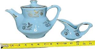 Vintage MCM Pearl China Co Aladdin Teapot Creamer Floral ...